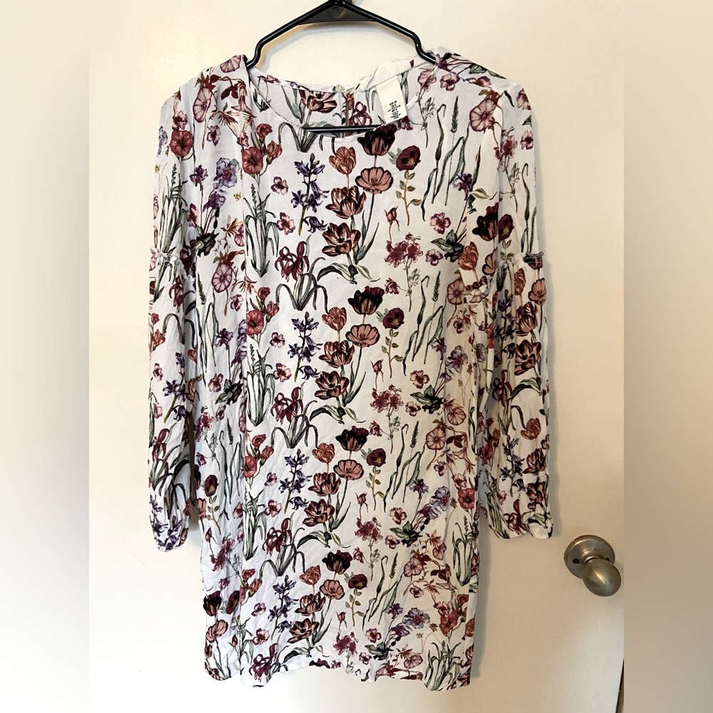 L.O.G.G. Women’s dress white color floral print size US 6